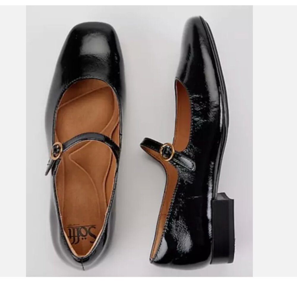 SOFFT ELSEY MARY JANE FLATS LEATHER SZ 9 NWB $120 COMORFTABLE!
